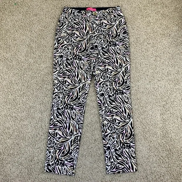 NWT Lilly Pulitzer Kelly stretch pant in onyx can you zee me sz 4